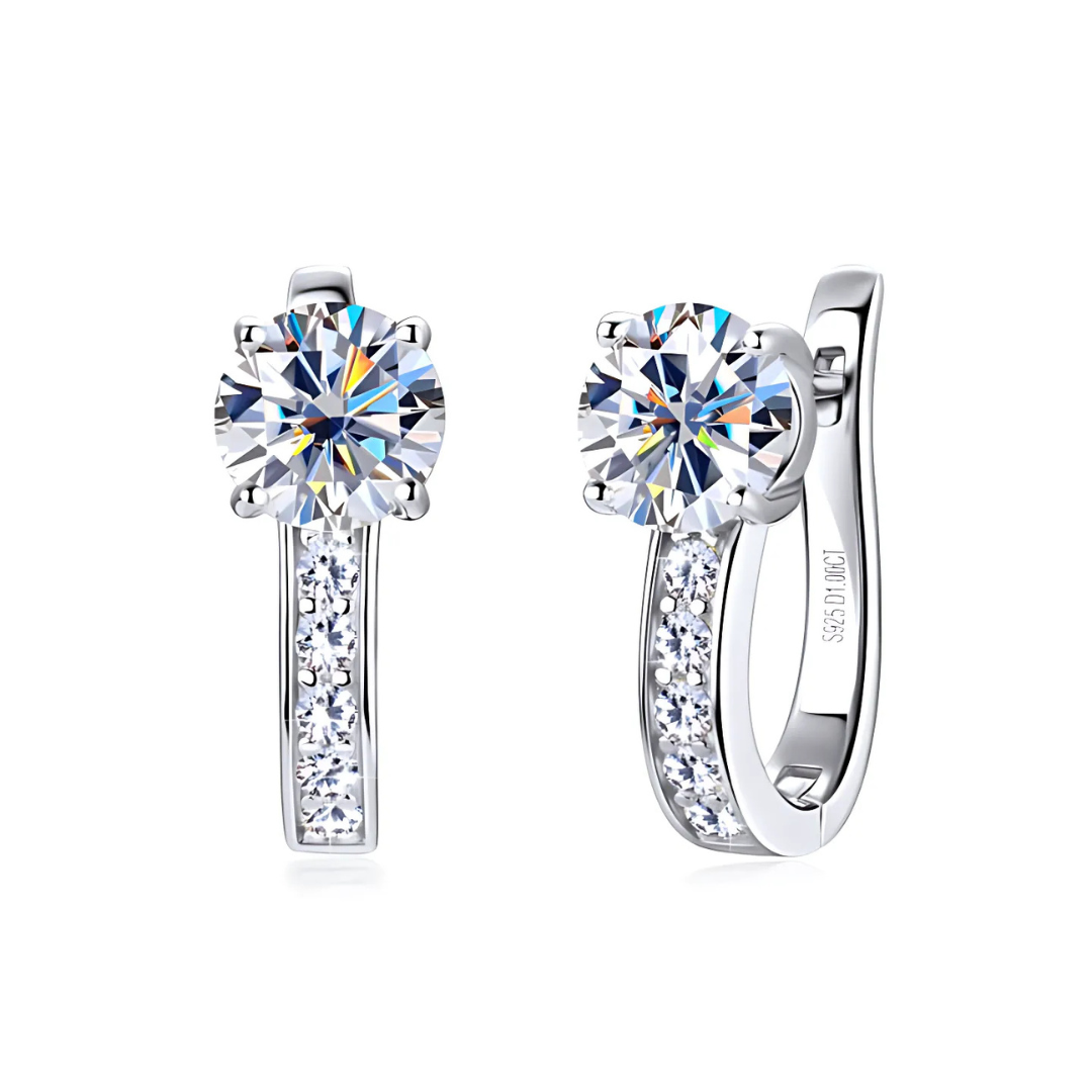 Helena – Lśniące kolczyki koła z soliterem