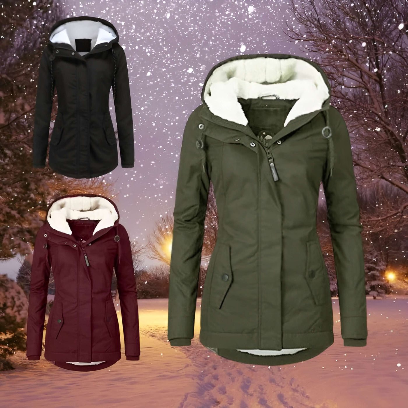 Brittany | Ciepła damska kurtka z kapturem