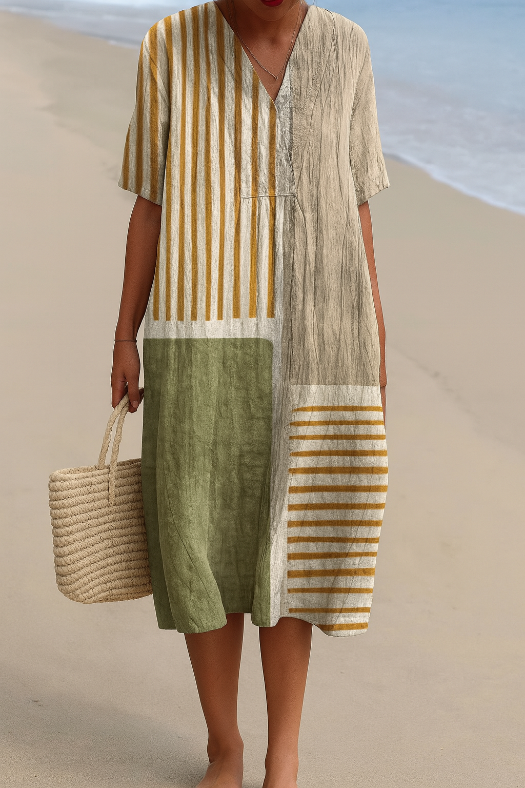 Sukienka bawełniana inspirowana sztuką – Naturalne piękno, które przyciąga uwagę