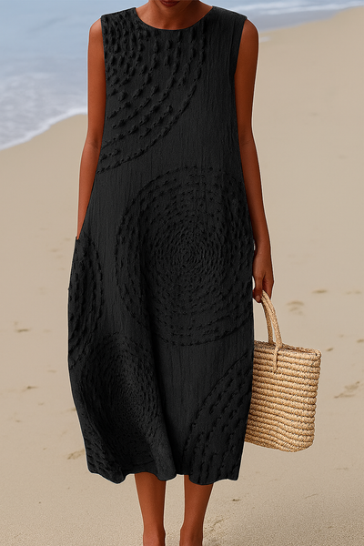 Sukienka midi bez rękawów – Prosta elegancja na letnie dni