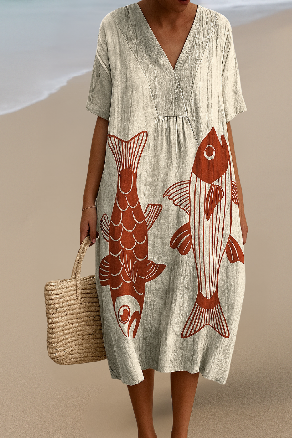 Sukienka z bawełny inspirowana sztuką – Naturalne piękno, które przyciąga uwagę
