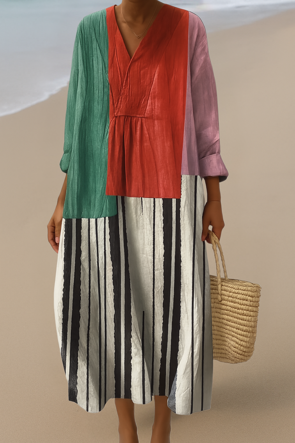 Artystyczna Sukienka Maxi – Wyraź Siebie w Naturalnym Stylu