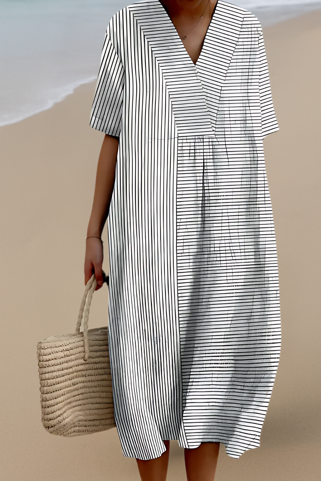 Sukienka z Bawełny Inspirowana Sztuką – Naturalne Piękno, które Przyciąga Wzrok